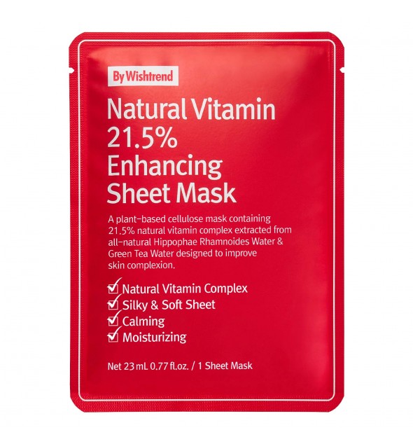 Natural Vitamin 21.5% enhancing sheet mask